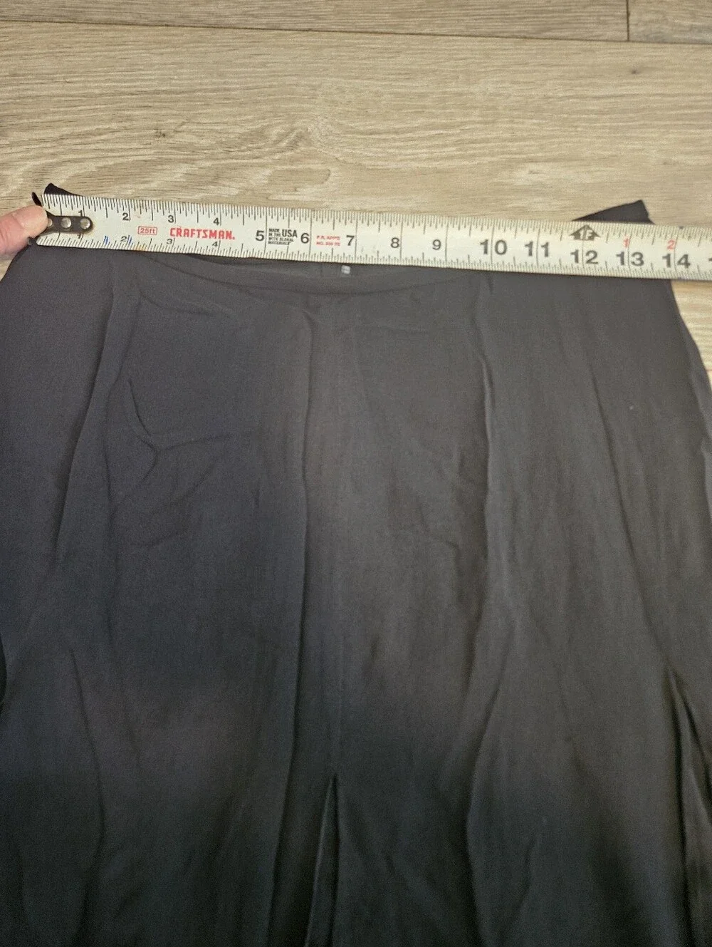 Vintage Tadashi 100% Silk Handkerchief Hem Skirt Black Size 4 US / 6 UK Flowy